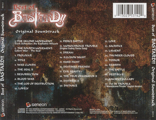 Best of Bastard!! (Original Soundtrack) cover art