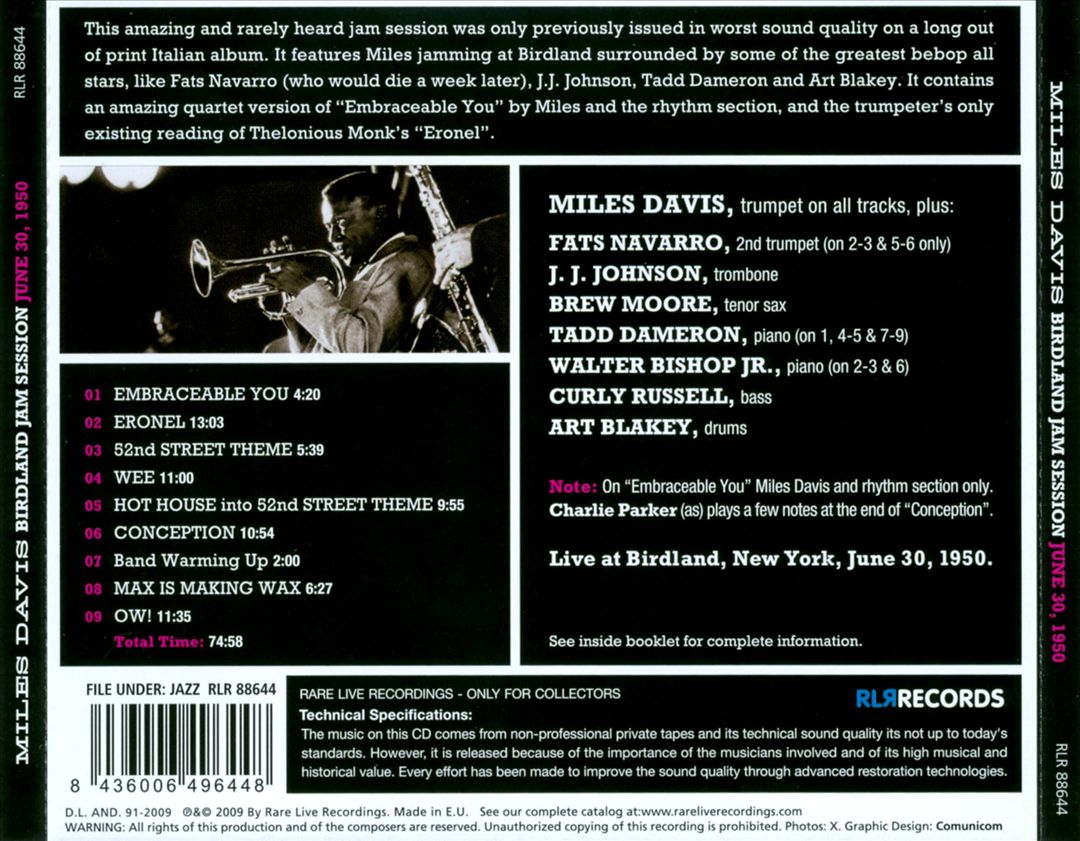 Birdland Jam Session cover art