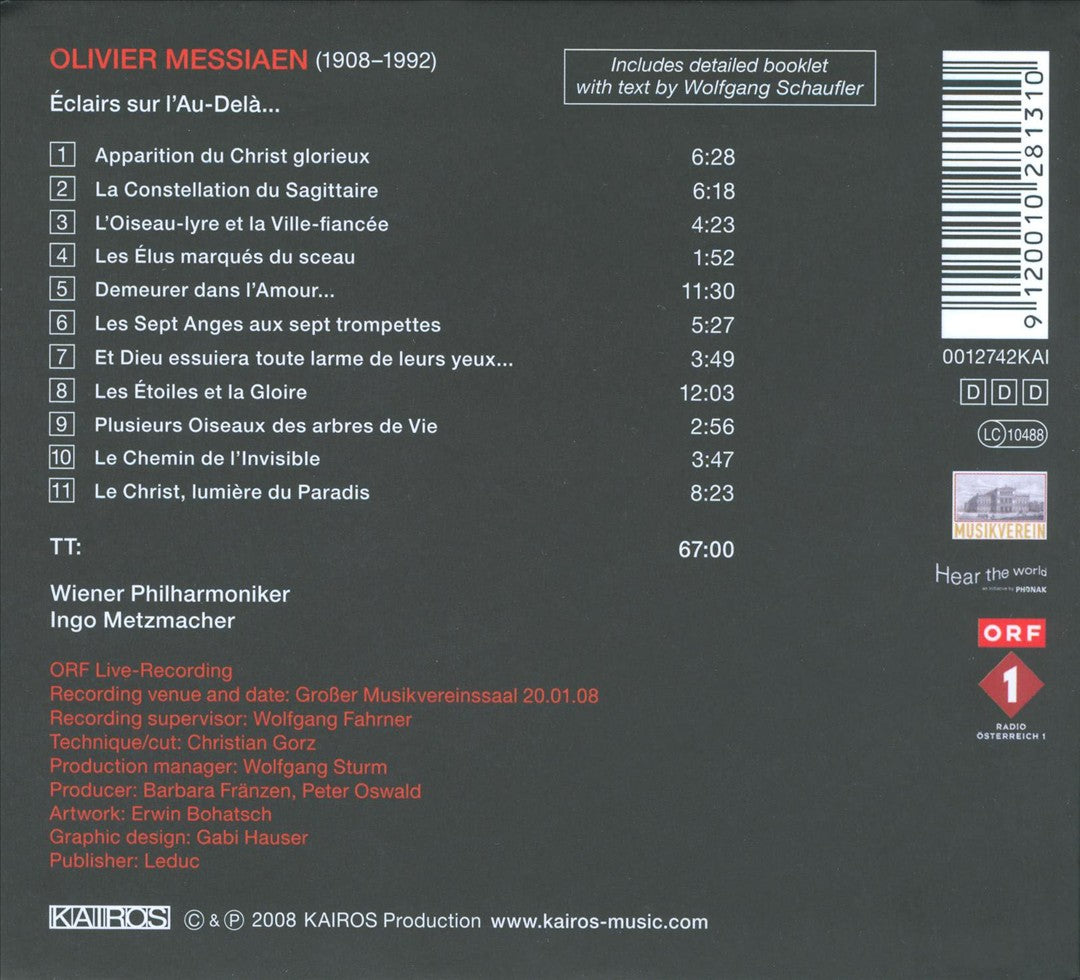 Olivier Messiaen: Éclairs sur l'Au-Delà... cover art