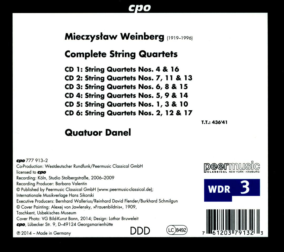 Mieczyslaw Weinberg: Complete String Quartets cover art