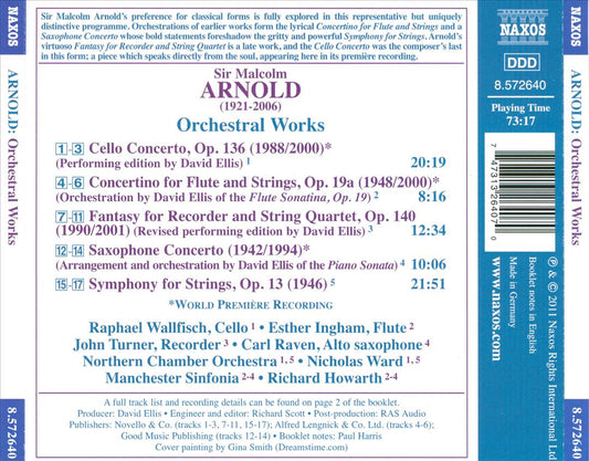 Arnold: Orchestral Works cover art