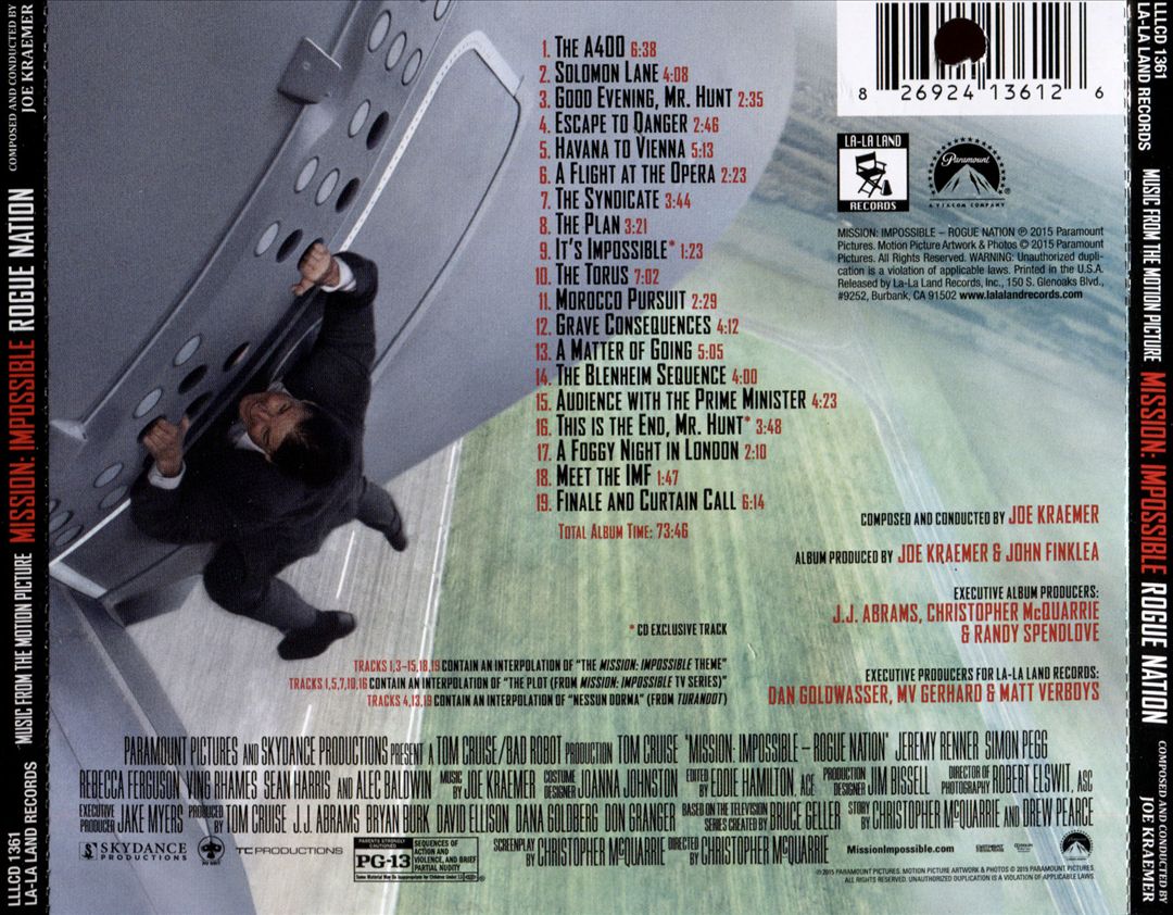 Mission: Impossible - Rogue Nation [Music From the Motion Picture] cover art