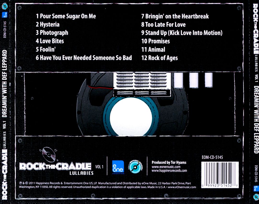 Rock the Cradle Lullabies, Vol. 1: Dreamin' with Def Leppard cover art