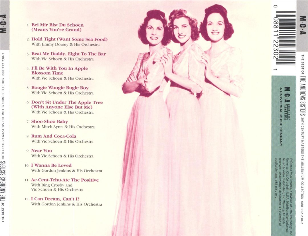 20th Century Masters - The Millennium Collection: The Best of the Andrews Sisters cover art
