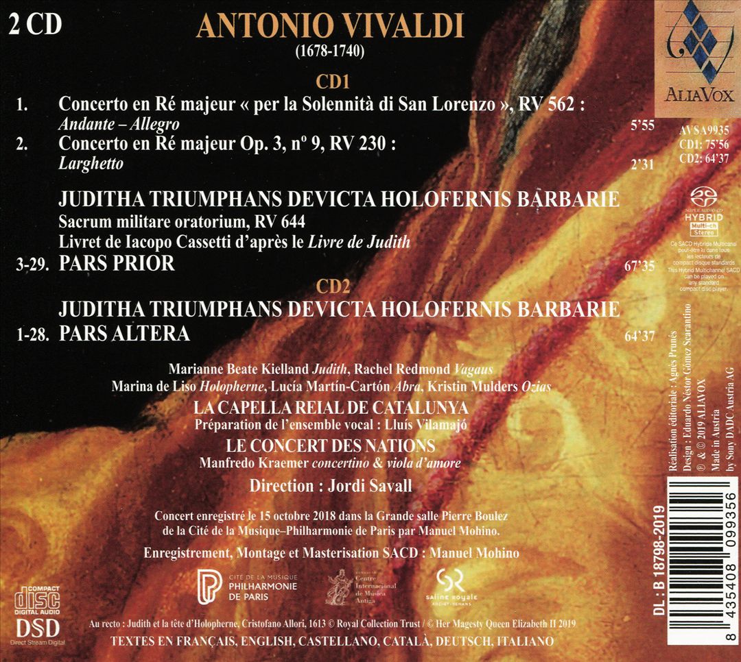 Antonio Vivaldi: Juditha Triumphans cover art
