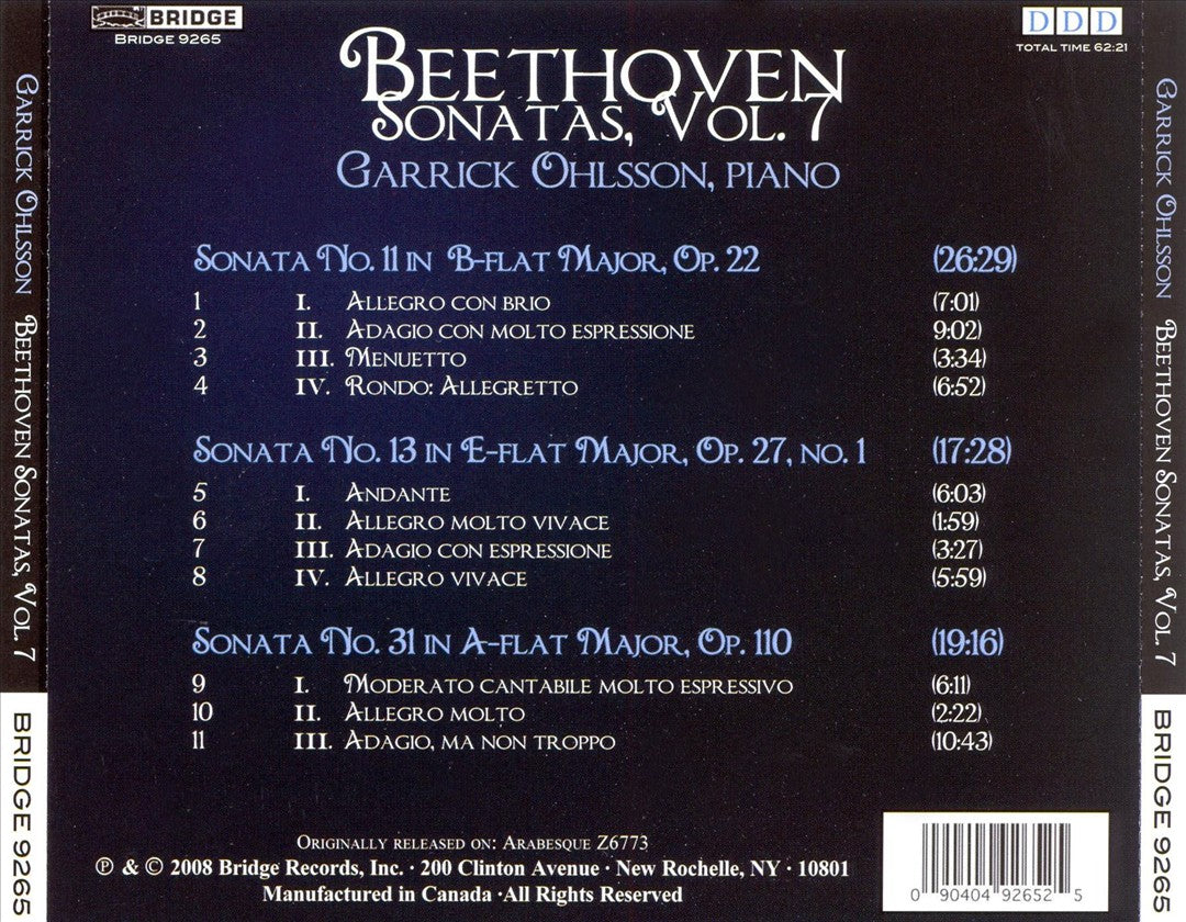 Beethoven: Piano Sonatas, Vol. 7 cover art