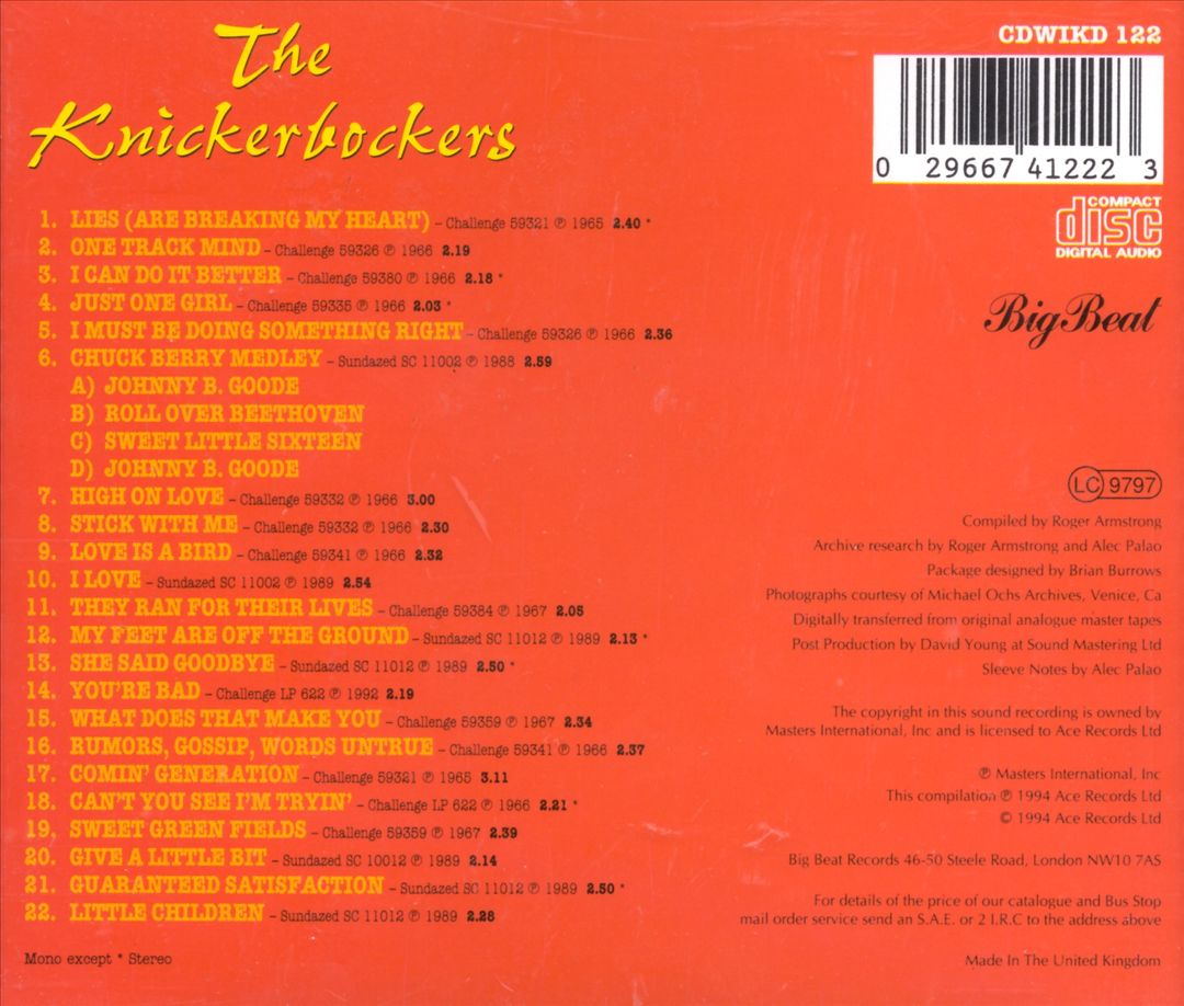 Rave Up with the Knickerbockers cover art