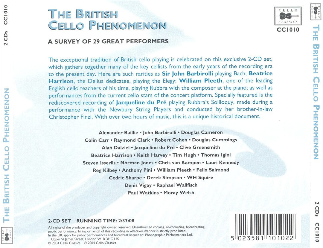 British Cello Phenomenon: A Survey of 29 Great Performers cover art
