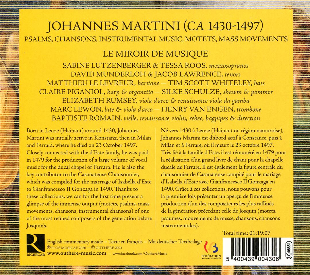Johannes Martini: La Fleur de Biaulté cover art