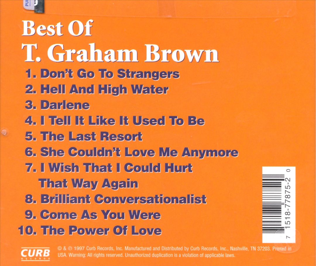 Best of T. Graham Brown [Liberty/Curb] cover art