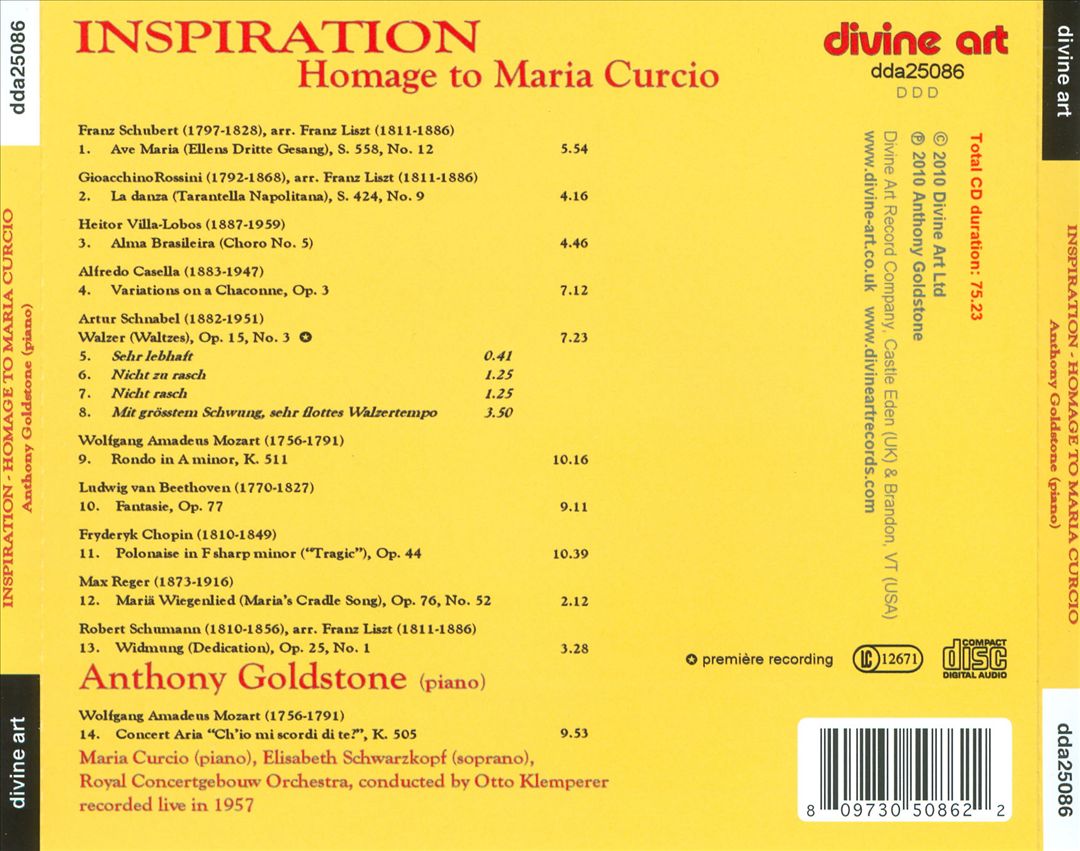 Inspiration: Homage to Maria Curcio cover art