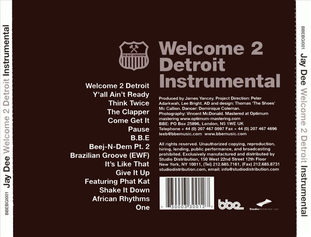 Welcome 2 Detroit [Instrumental] cover art