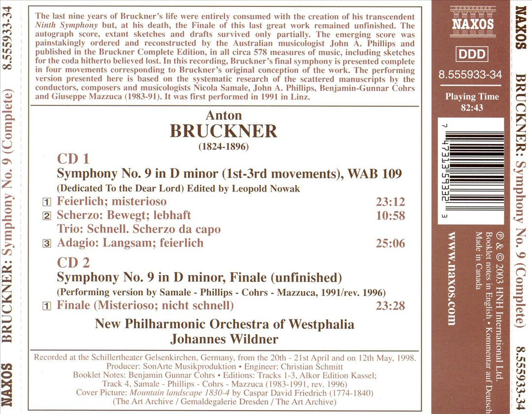 Bruckner: Symphony No. 9 cover art
