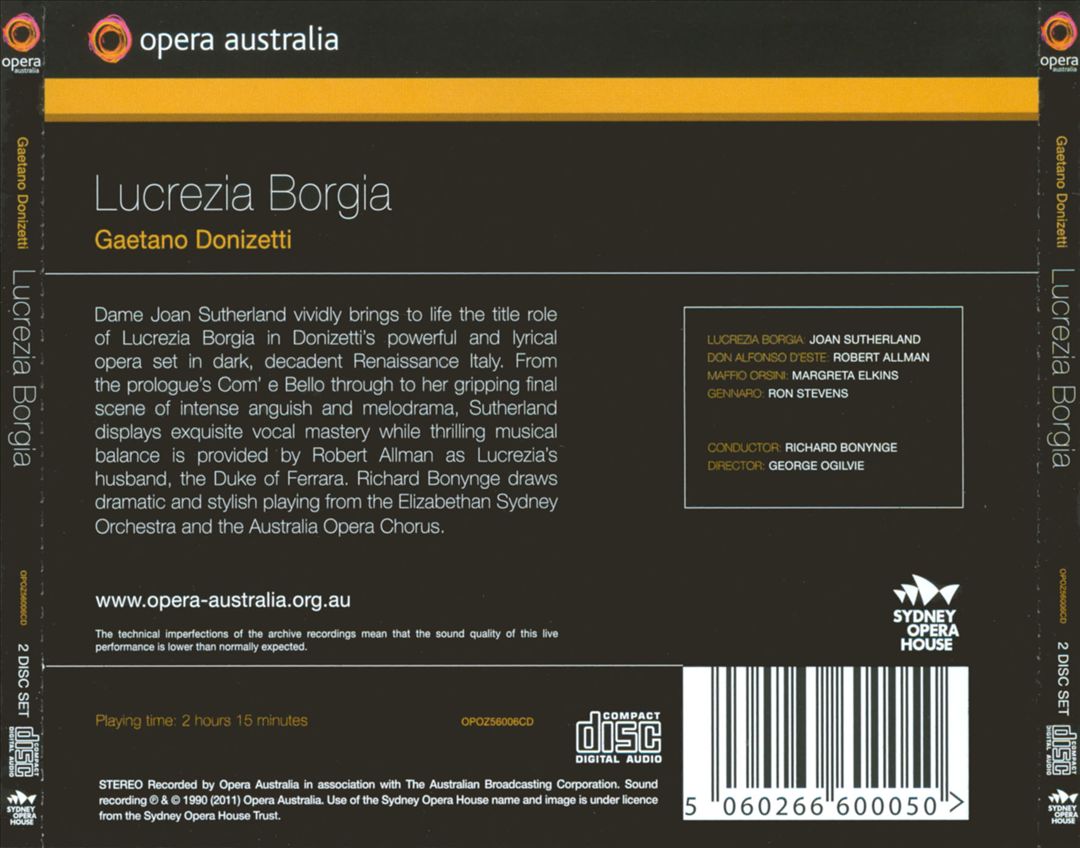 Donizetti: Lucrezia Borgia cover art