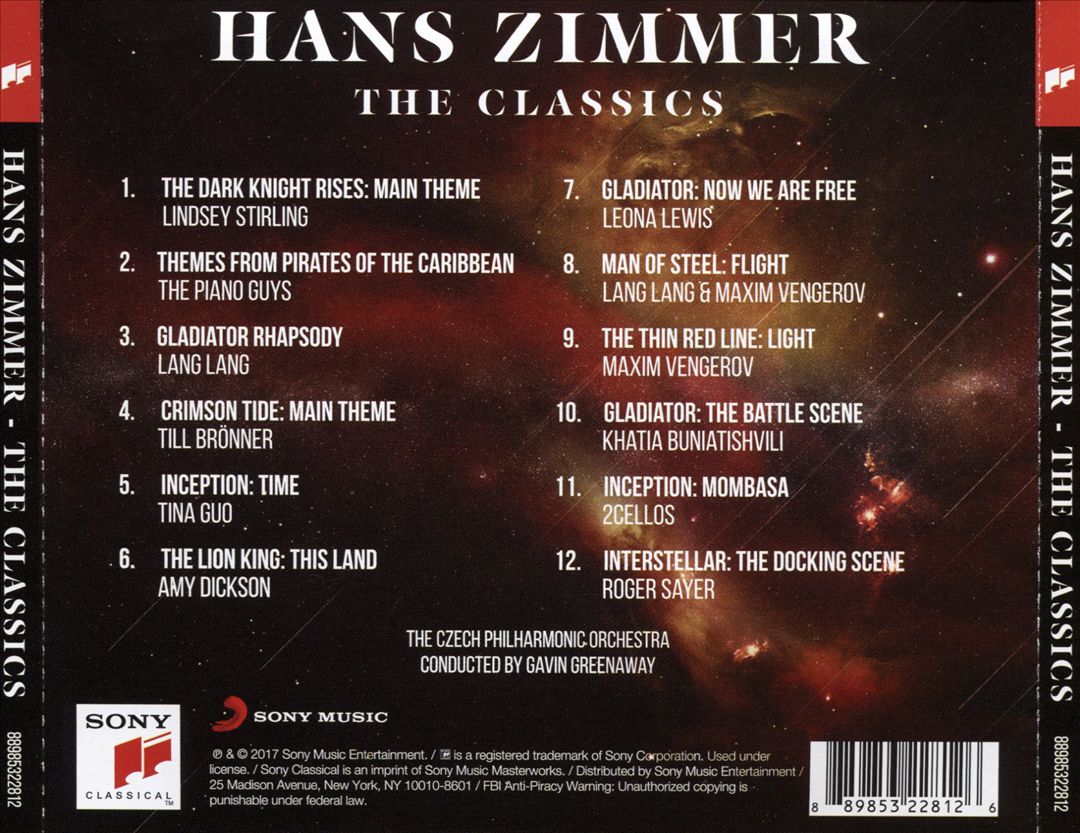 Hans Zimmer: The Classics cover art