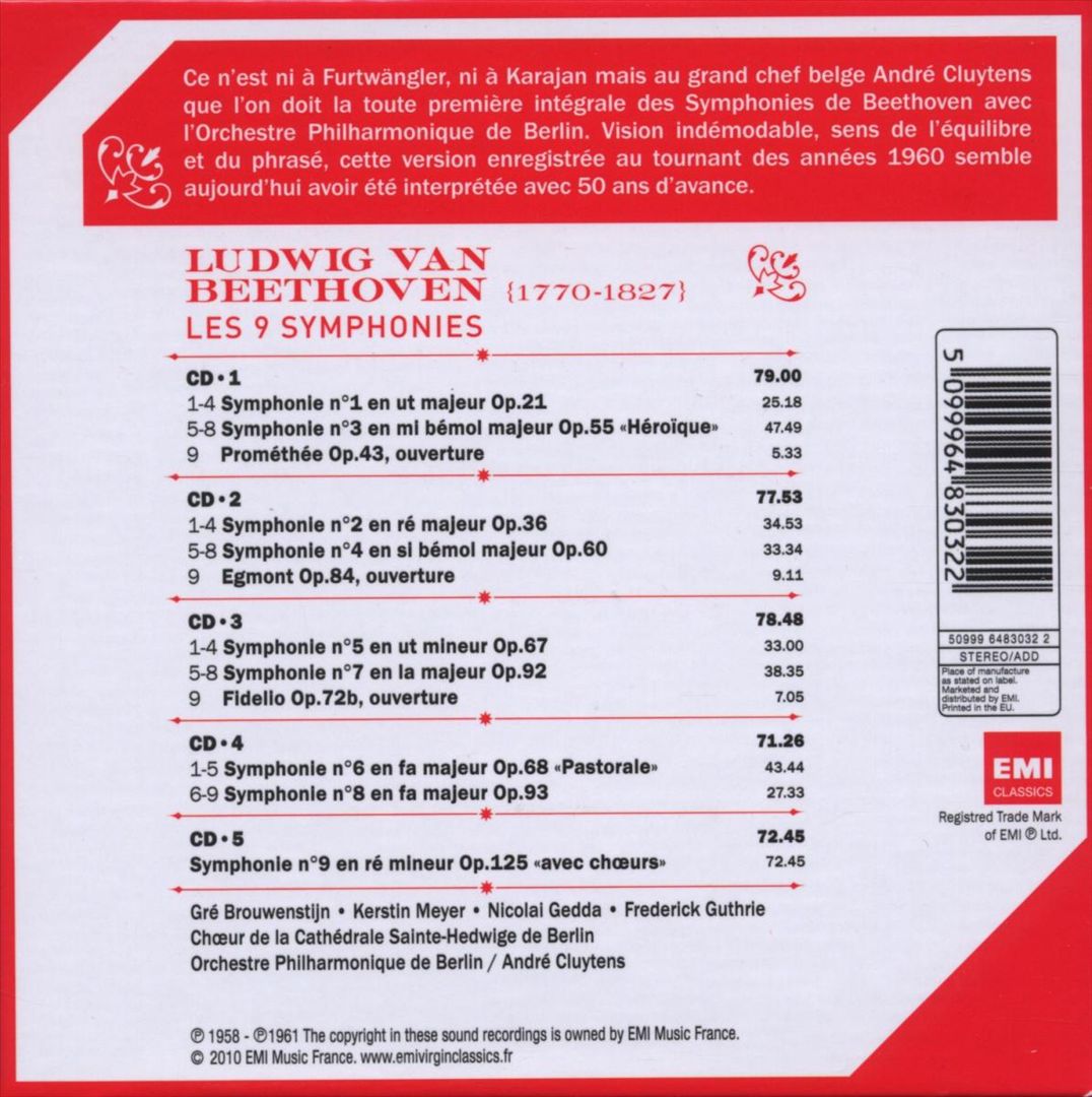 Beethoven: Les 9 Symphonies cover art