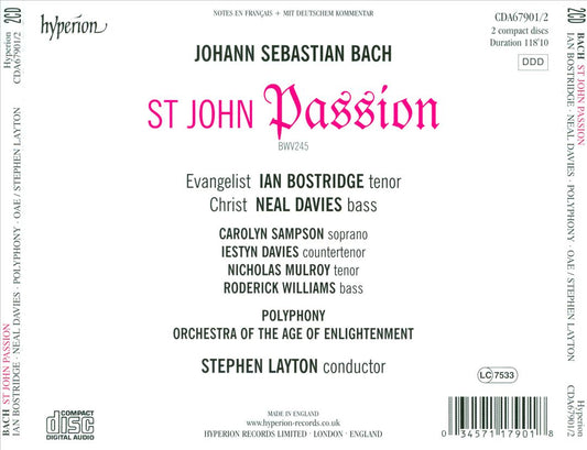 Bach: St. John Passion cover art