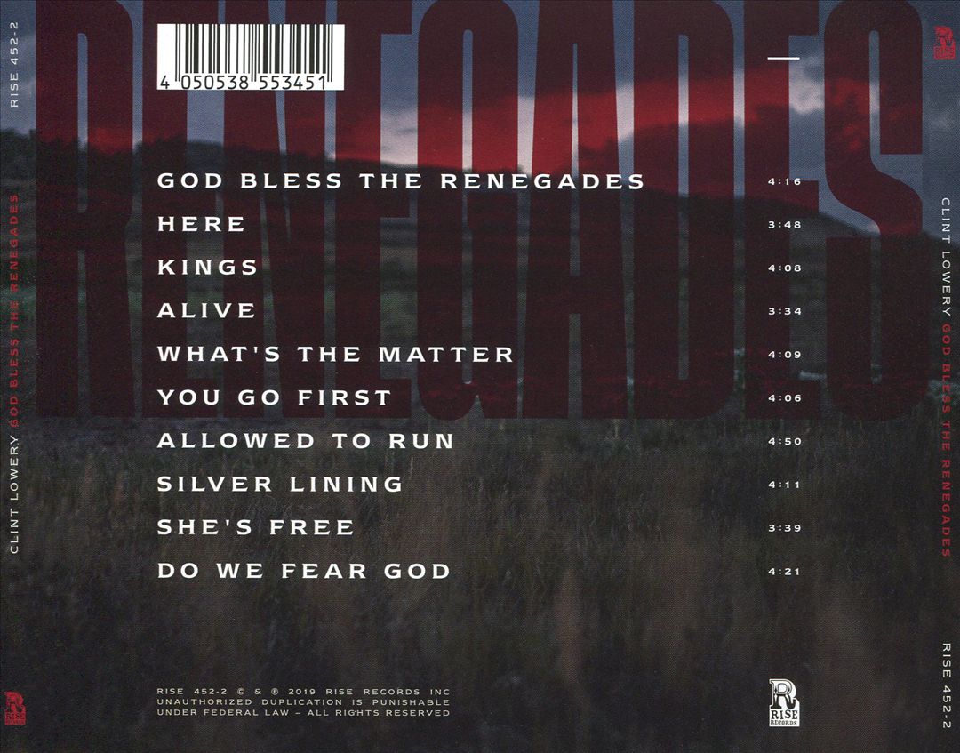 God Bless the Renegades cover art
