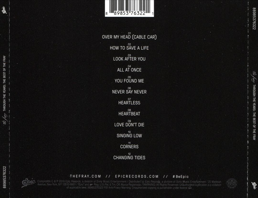Through the Years: The Best of the Fray cover art