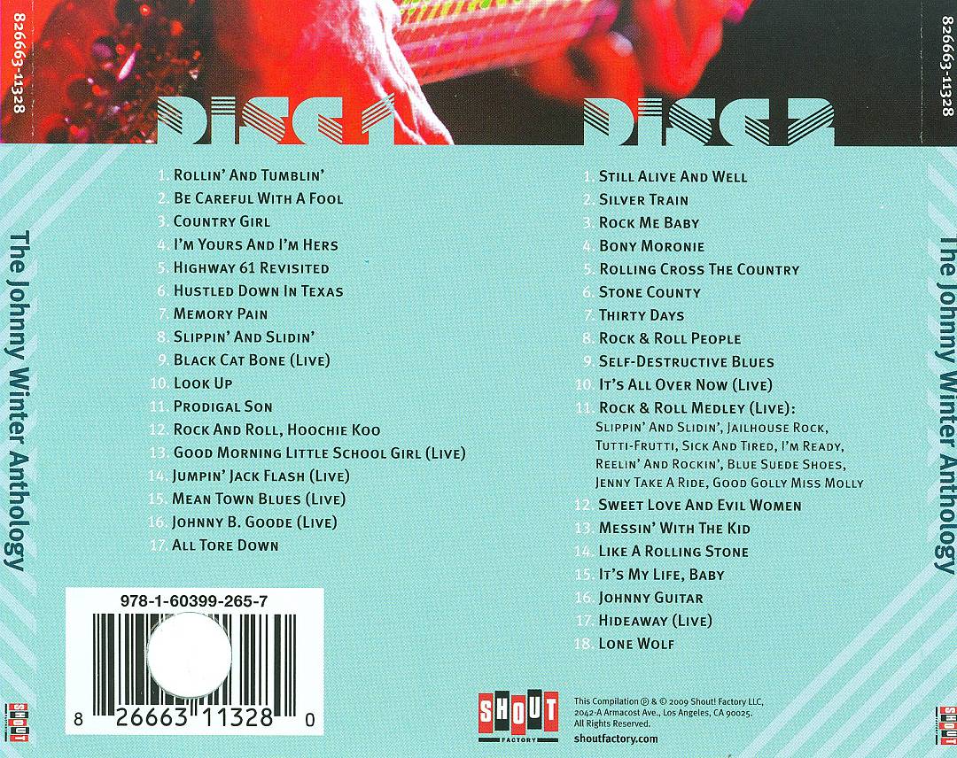 Johnny Winter Anthology cover art