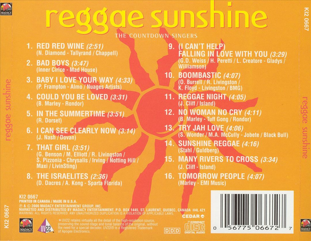 Reggae Sunshine cover art
