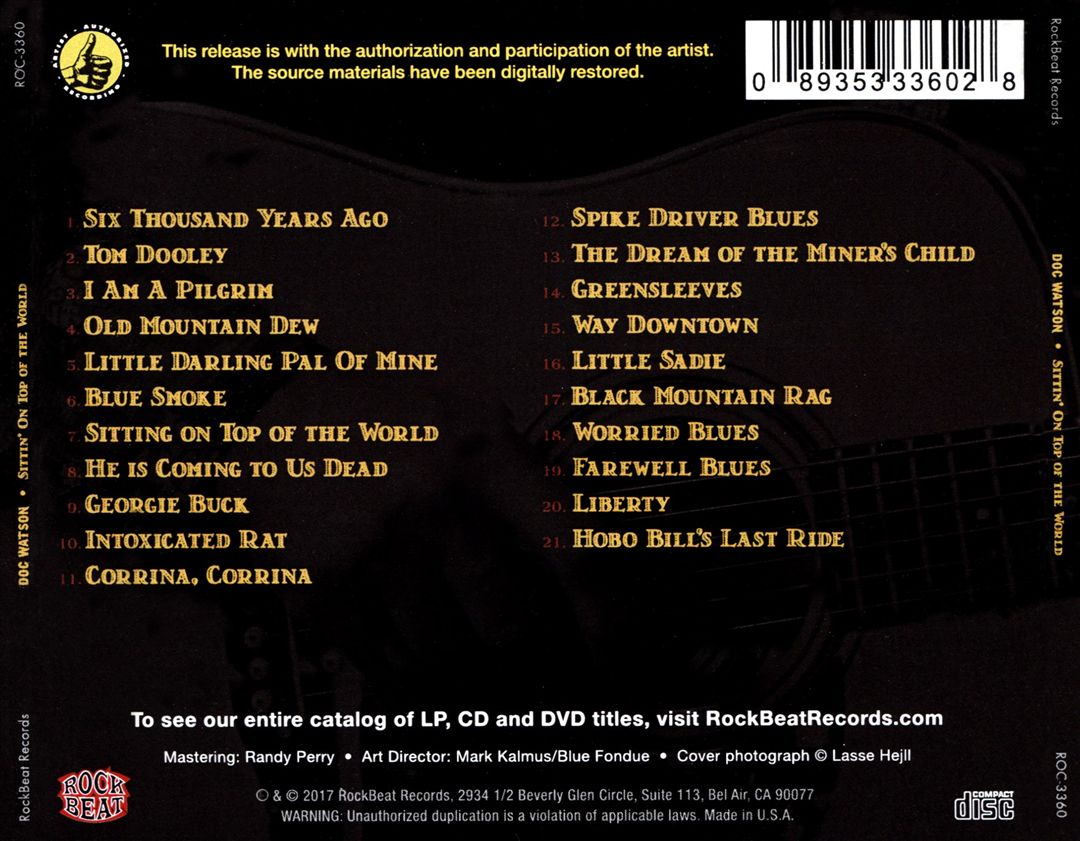 Sittin' on Top of the World cover art