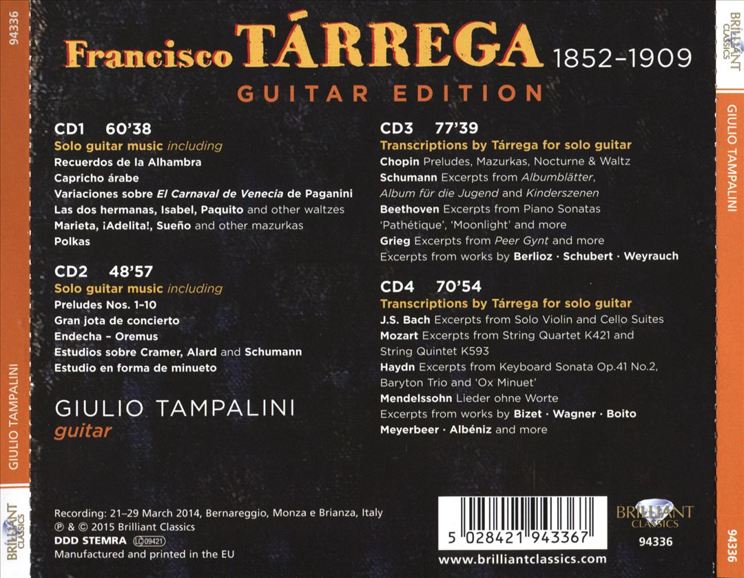 Tárrega: Guitar Edition cover art