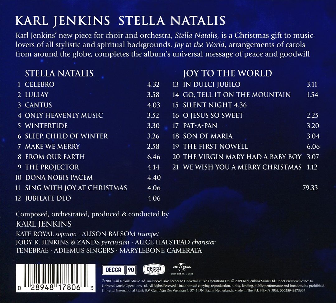 Karl Jenkins: Stella Natalis cover art