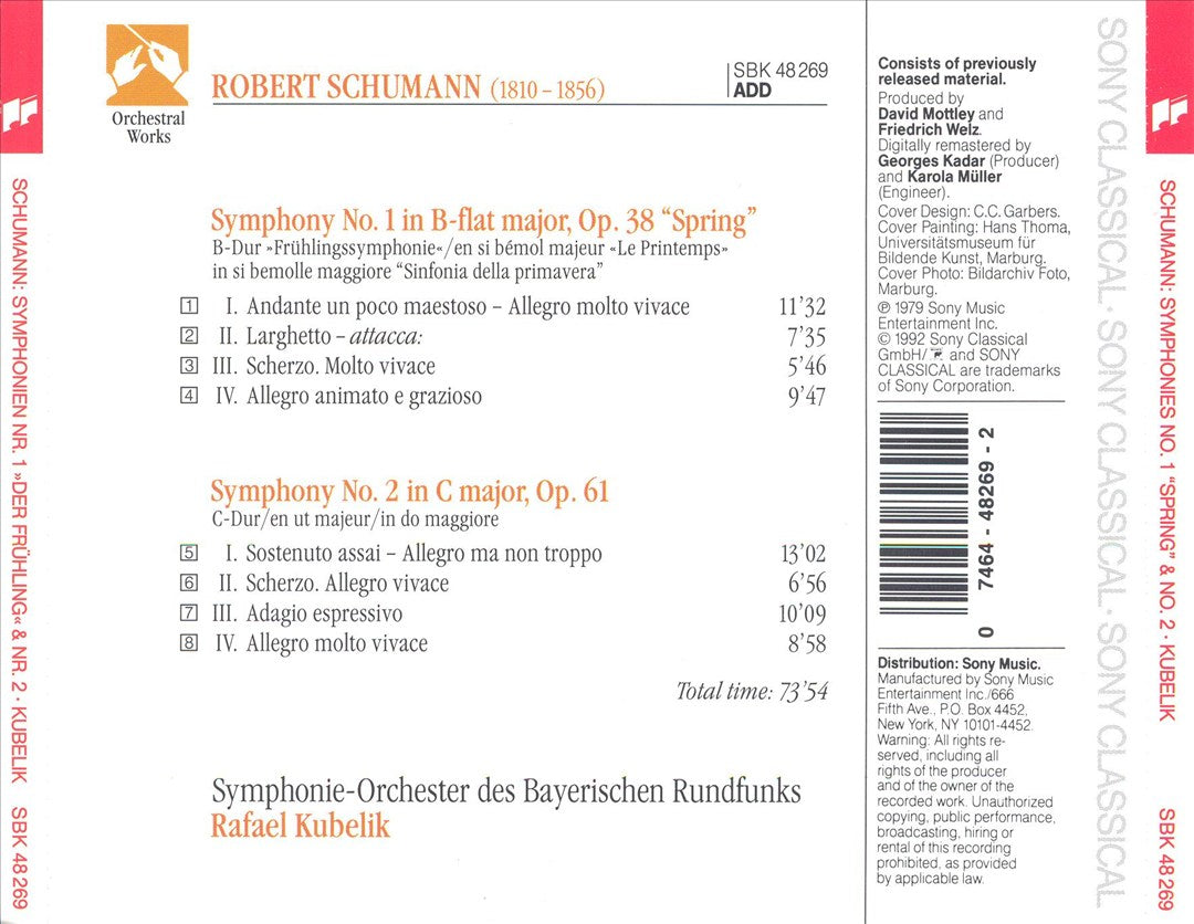 Schumann: Symphony Nos.1 & 2 cover art