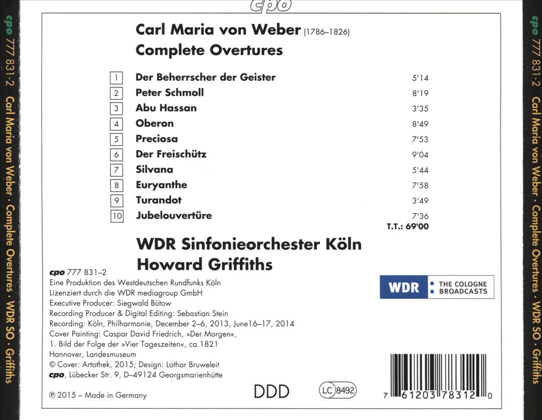Carl Maria von Weber: Complete Overtures cover art