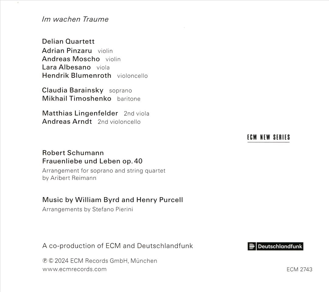 Im wachen Traume: Schumann/Reimann, Byrd/Pierini, Purcell cover art