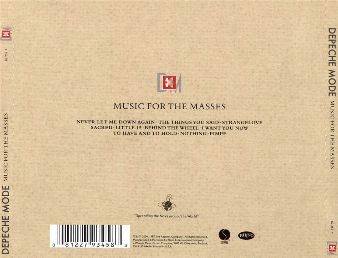 Music for the Masses [2017 CD Reissue] cover art