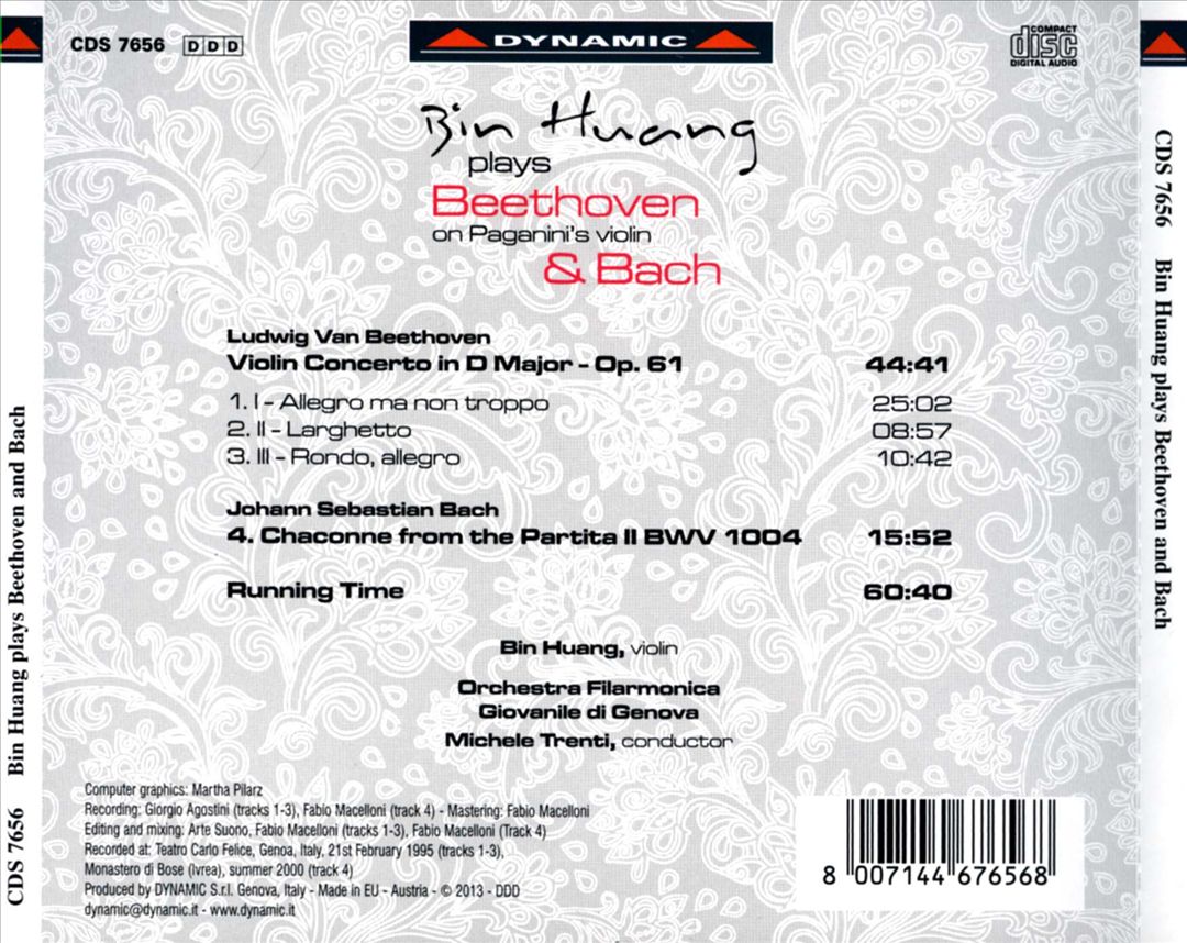 Bin Huang Plays Beethoven & Bach cover art