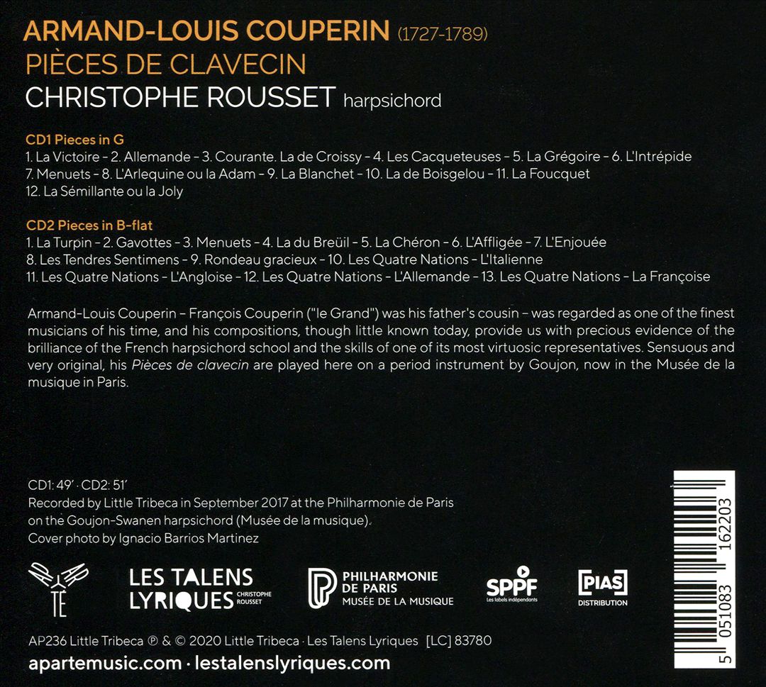 Armand-Louis Couperin: Pièces de Clavecin cover art