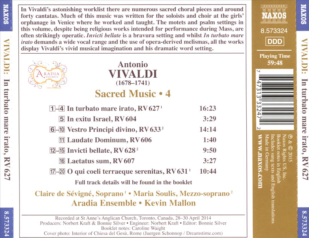 Vivaldi: Sacred Edition, Vol. 4 cover art