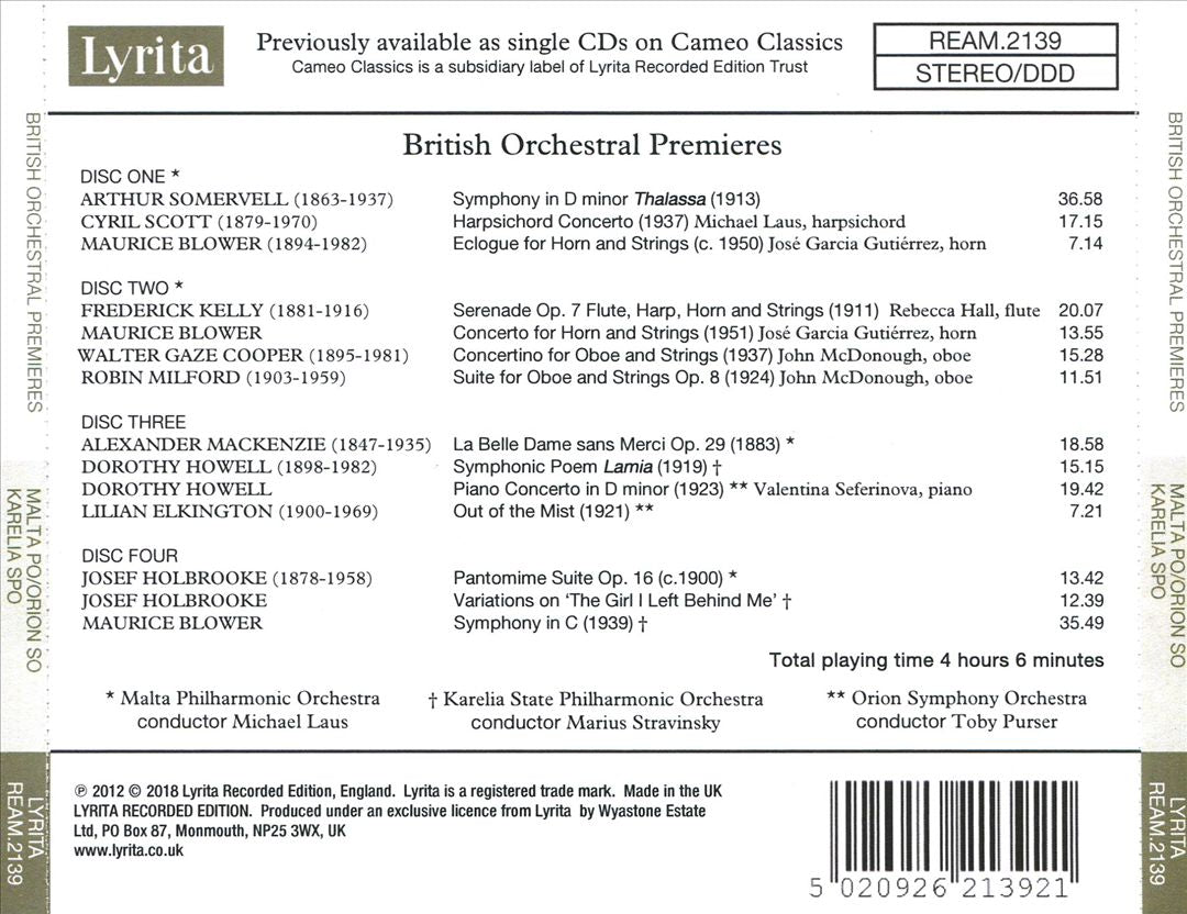 British Orchestral Premieres cover art