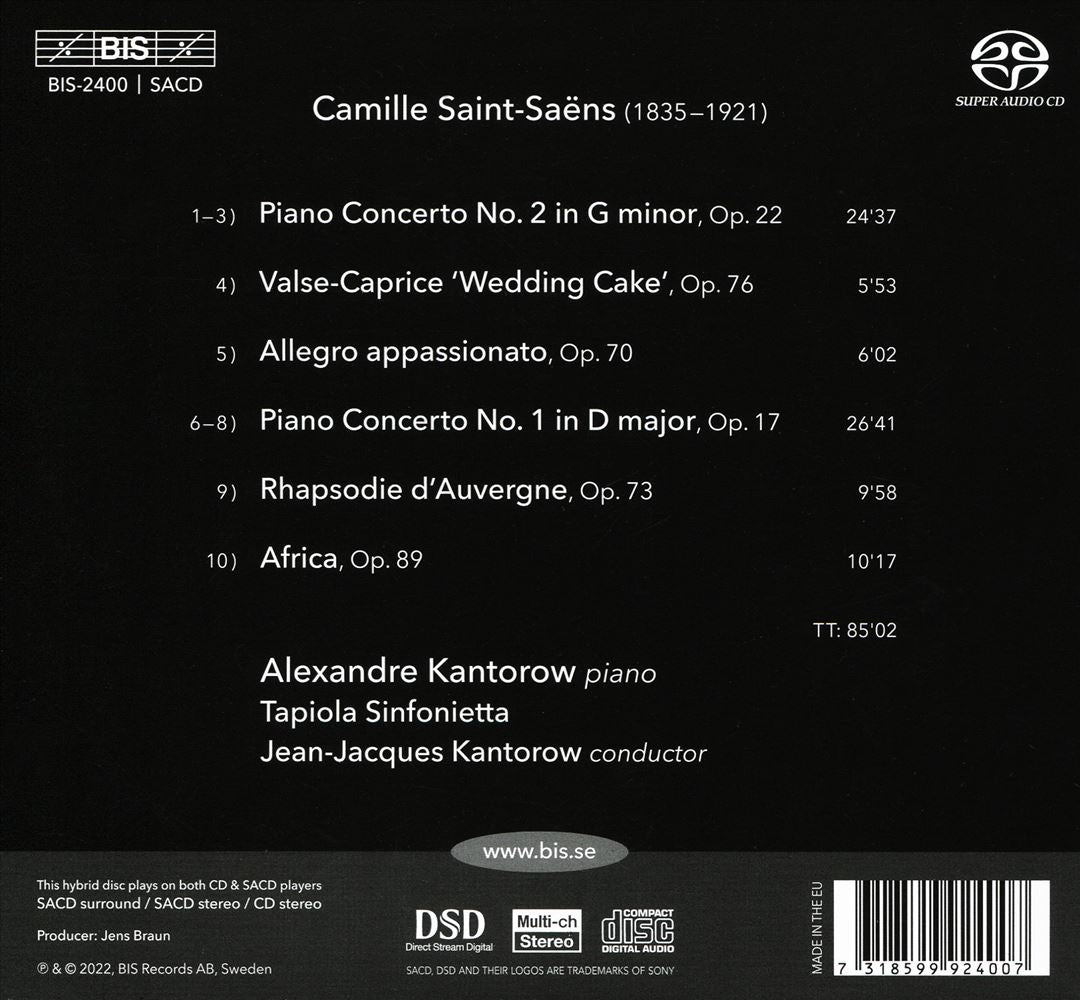 Saint-Saëns: Piano Concertos 1 & 2; Africa; Wedding Cake; Allegro appassionato; Rhapsodie d'Auvergne cover art