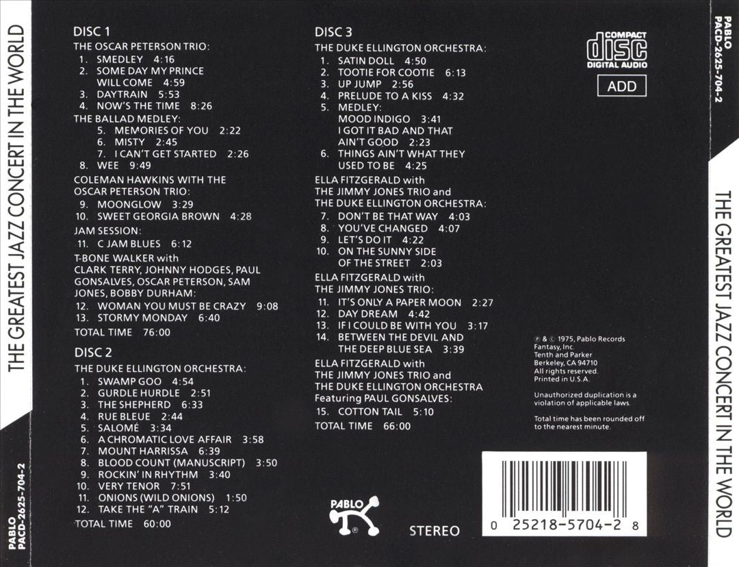 Greatest Jazz Concert in the World cover art