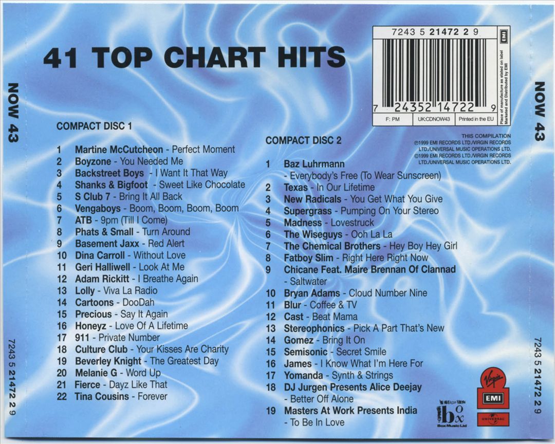 Now That's What I Call Music! 43 [UK] cover art