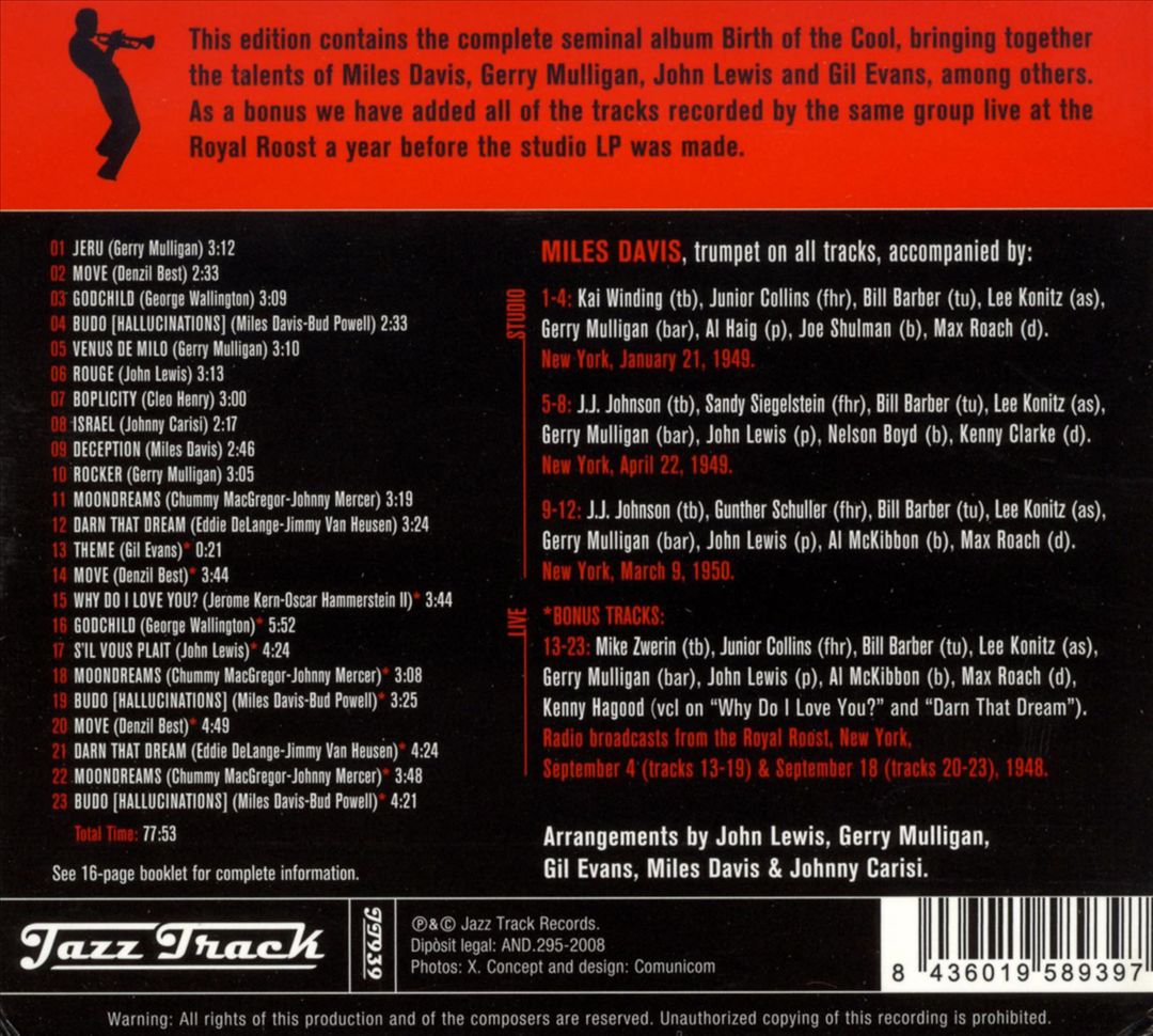 Complete Birth of the Cool [Jazz Track] cover art