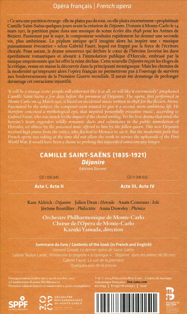 Camille Saint-Saëns: Déjanire cover art