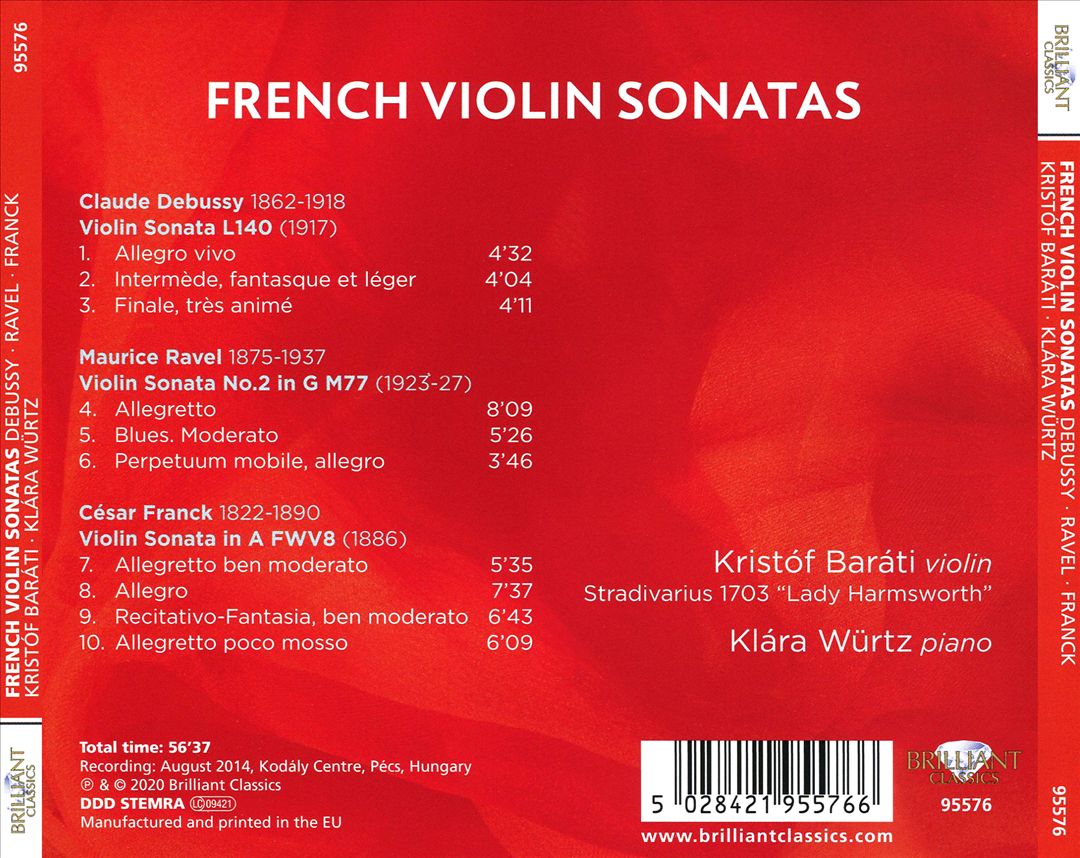 French Violin Sonatas: Debussy, Ravel & Franck cover art