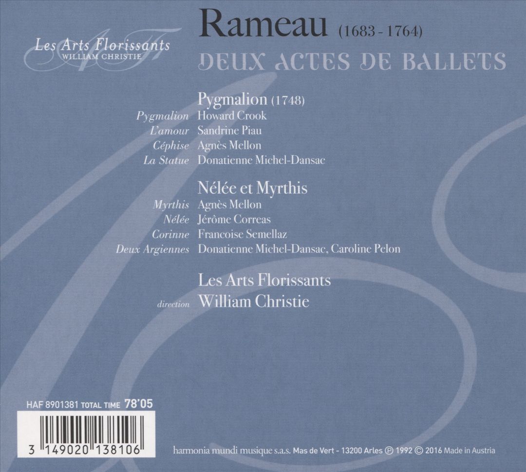 Rameau: Pygmalion; Nélée et Myrthis cover art