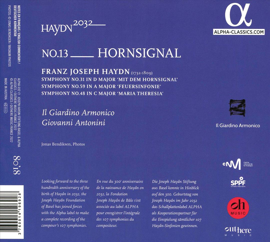 Haydn 2032, No. 13: Hornsignal cover art