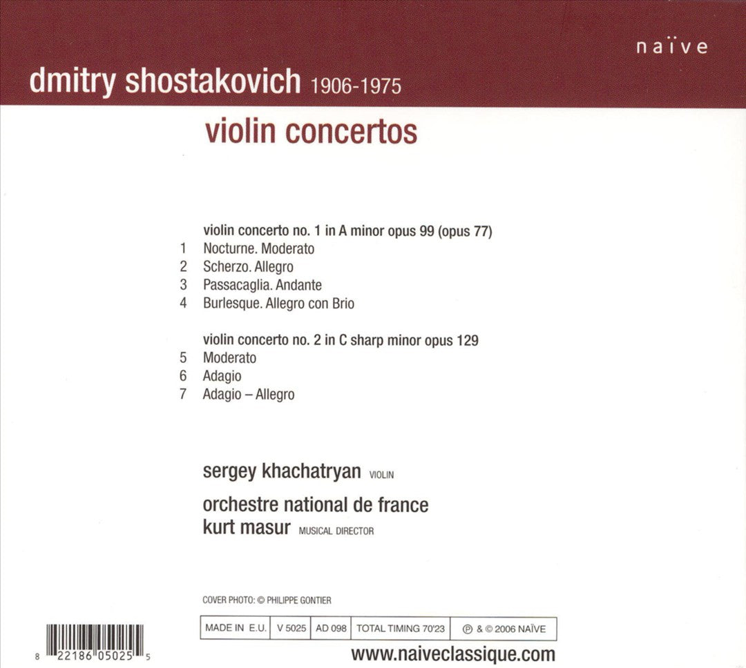Shostakovich: Violin Concertos cover art