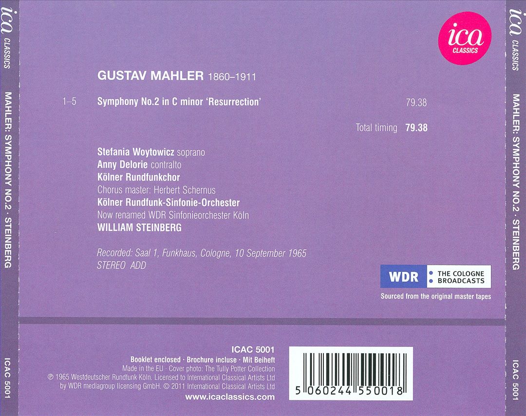 Mahler: Symphony No. 2 "Resurrection" cover art