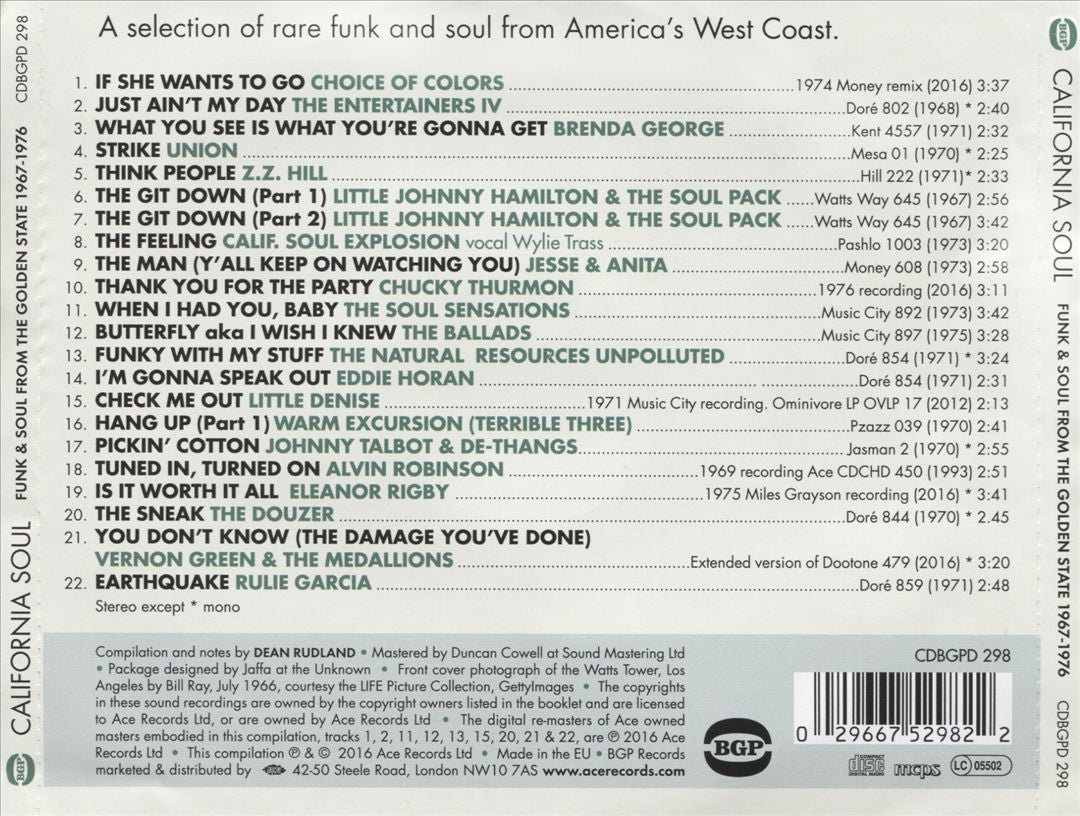 California Soul: Funk & Soul from the Golden State 1965-1975 cover art