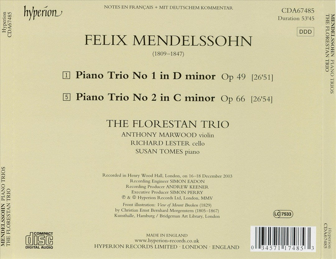 Mendelssohn: The Piano Trios cover art