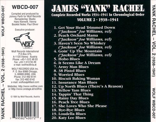 James "Yank" Rachell: Completed Works, Vol. 2 cover art