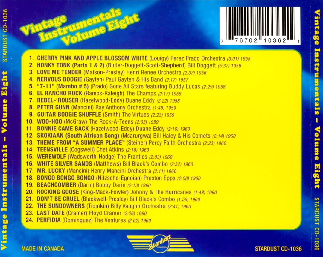 Vintage Instrumentals, Vol. 8 cover art